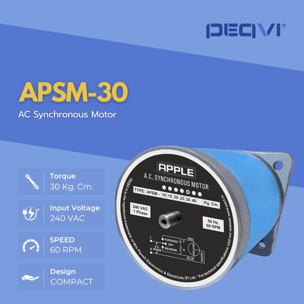 AC Synchronous Motor APSM-30 with specifications