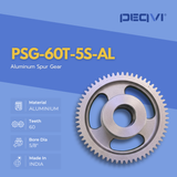 Aluminium spur gear made by PEQVI for industrial drive systems