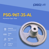 Precision-machined aluminium spur gear by PEQVI