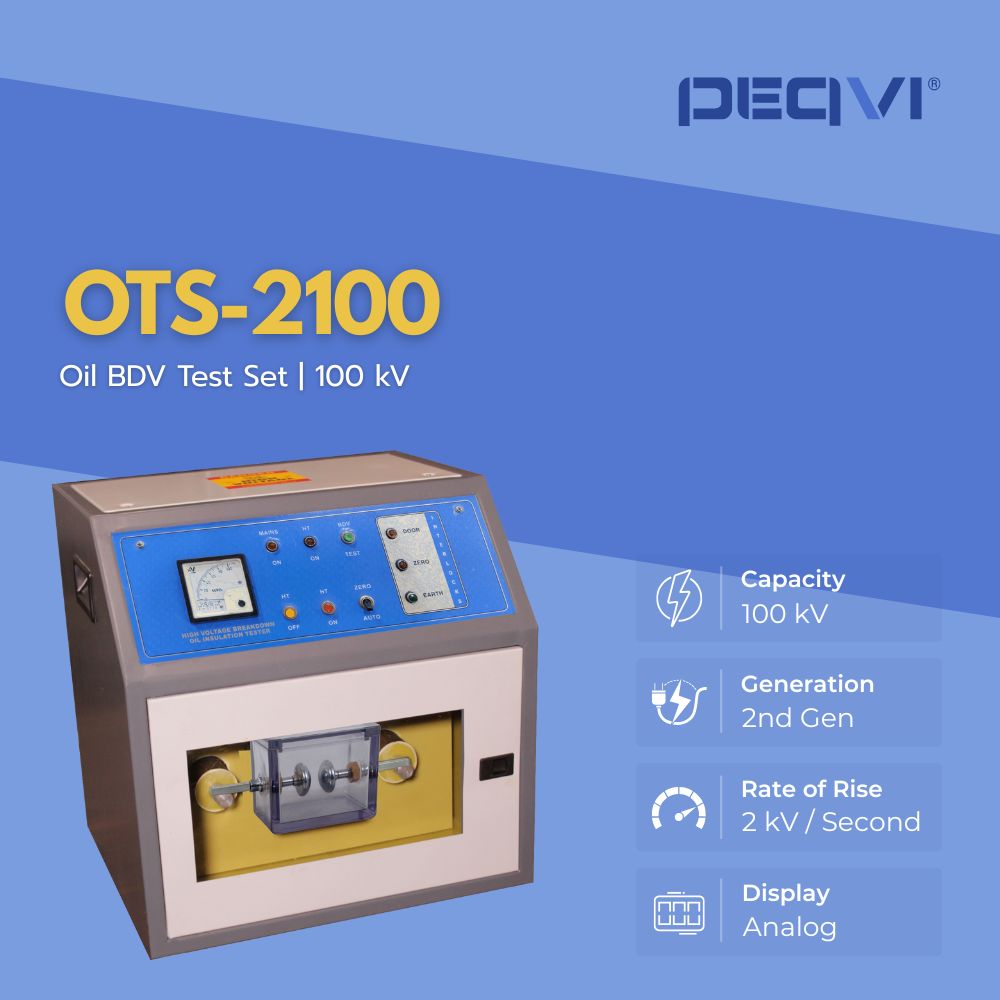 High-voltage BDV testing equipment for transformer oil quality analysis