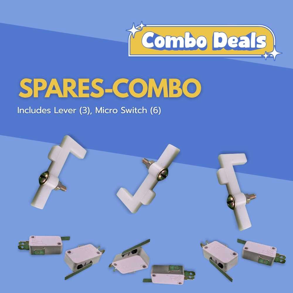 Spares combo with gears, micro switches, and levers suitable for a servo stabilizer ransformer of 5 kva