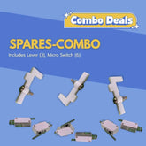 Spares combo with gears, micro switches, and levers suitable for a servo stabilizer ransformer of 5 kva
