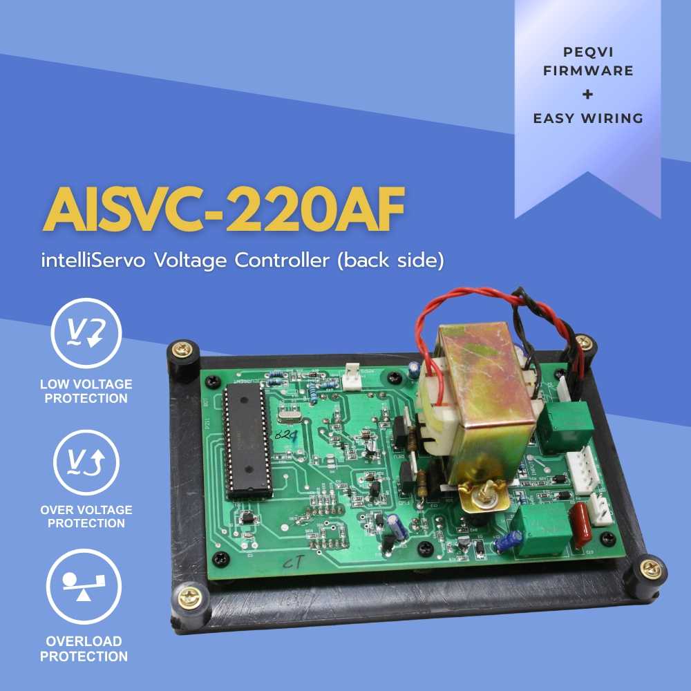 Back side of Smart Automatic Single Phase Digital Servo Stabilizer Control Ciruit (AISVC-220AF)