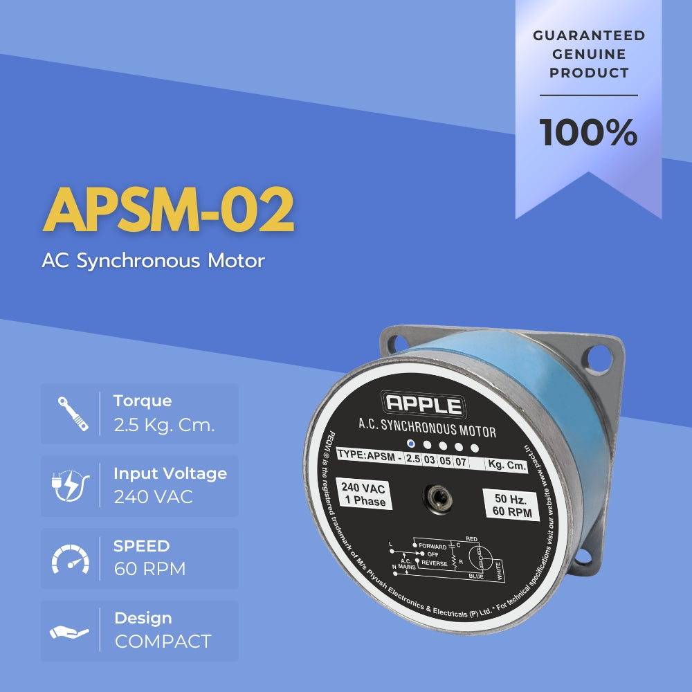 AC Synchronous Motor APSM-02 with specifications