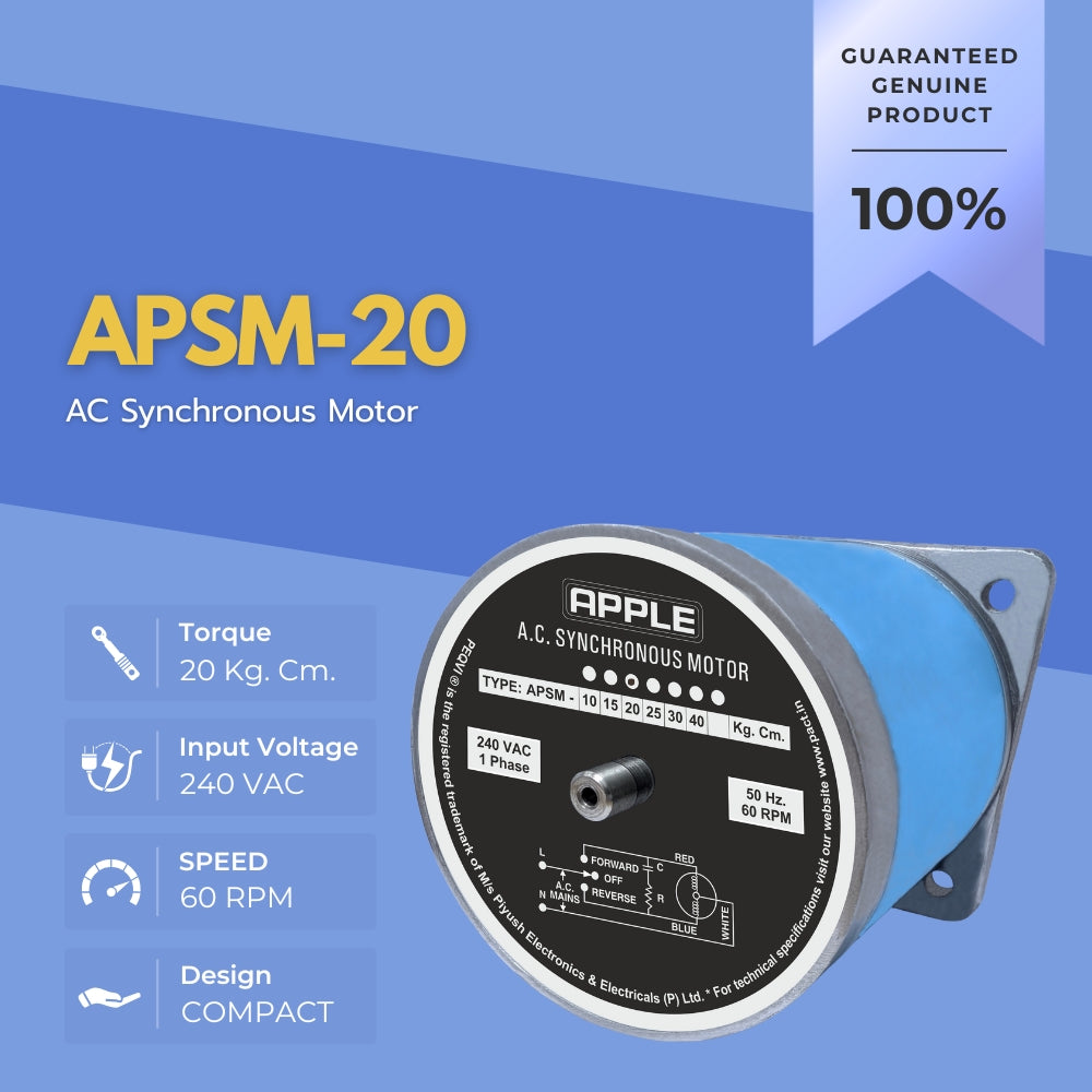 AC Synchronous Motor APSM-20 with specifications