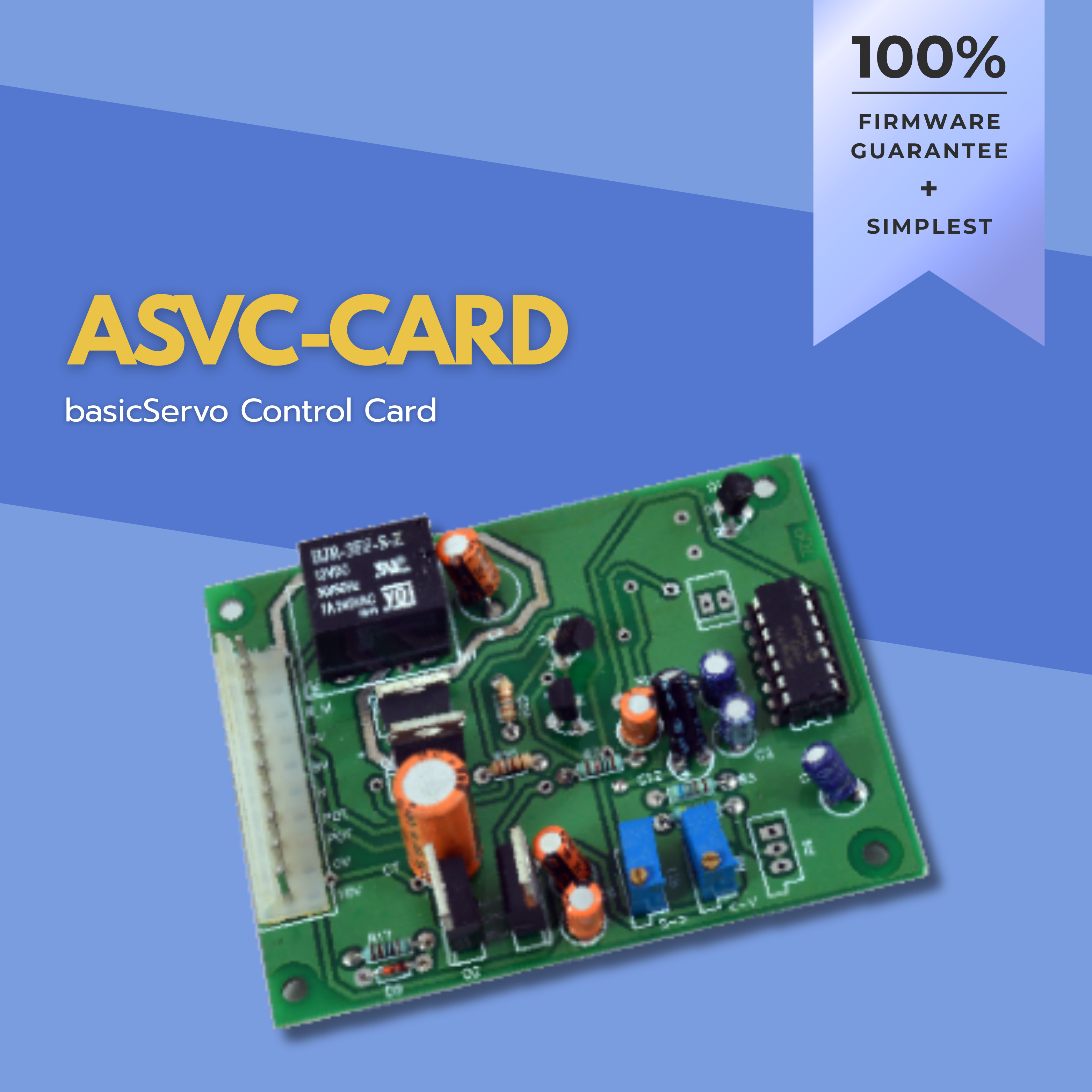 ASVC-CARD basicServo Control Card with text about firmware