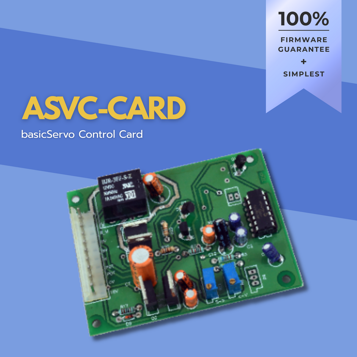 ASVC-CARD basicServo Control Card with text about firmware
