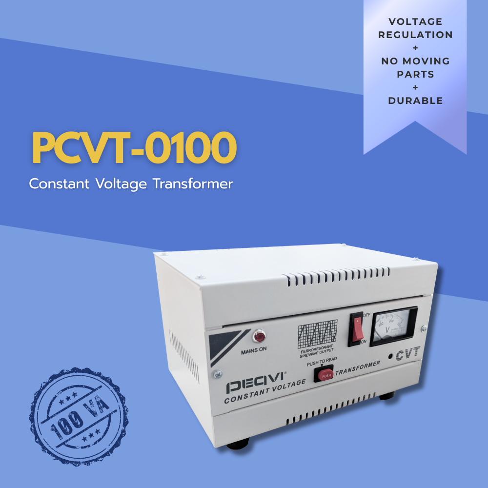 Compact 100 VA PEQVI CVT ensuring stable voltage for precision electronic equipment