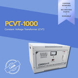 1000 VA Constant Voltage Transformer by PEQVI ensuring stable output voltage for home and office electrical protection.