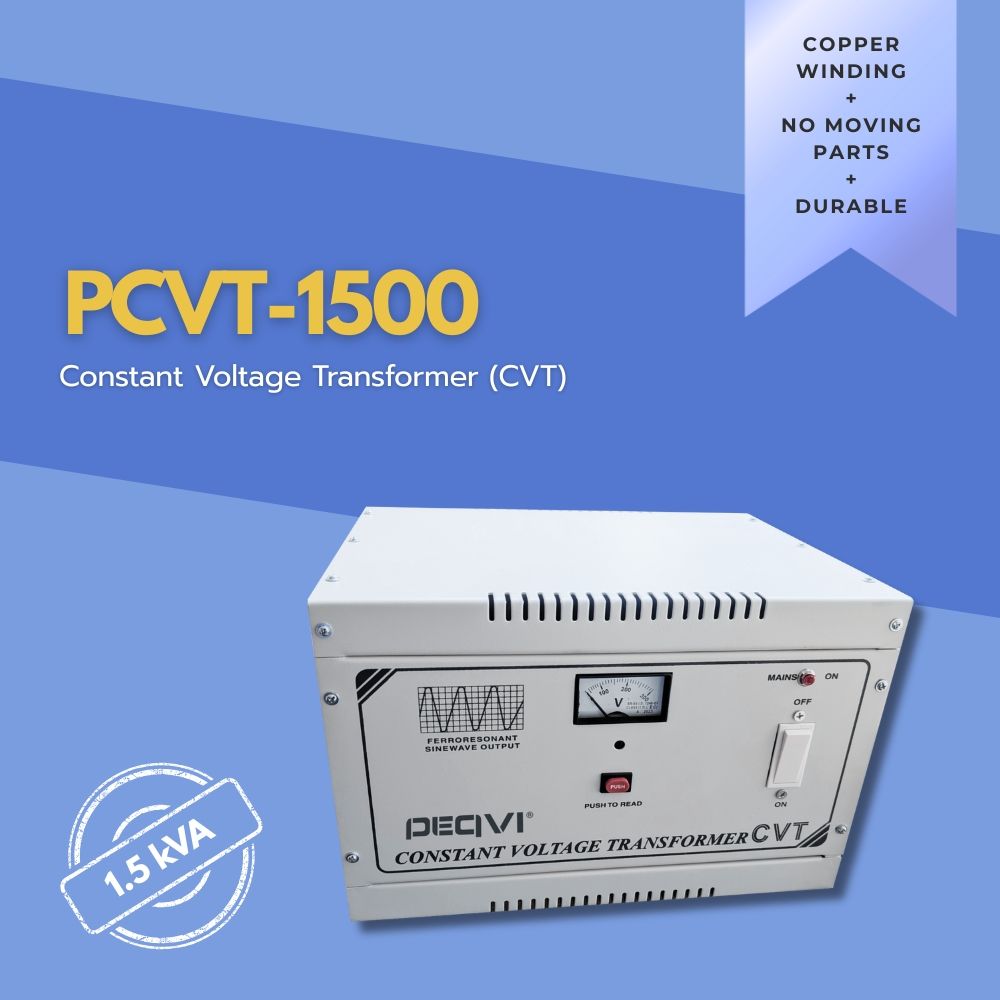 1500 VA PEQVI Constant Voltage Transformer offering steady voltage for industrial, telecom, and office applications.