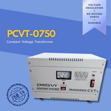 PEQVI 750 VA CVT PCVT-0750 providing consistent voltage for industrial and medical use