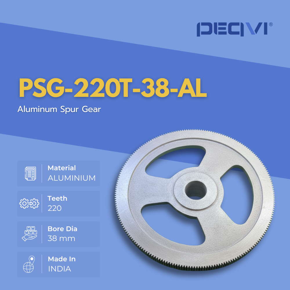 High-precision PEQVI aluminium gear used in mechanical drives