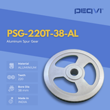 High-precision PEQVI aluminium gear used in mechanical drives
