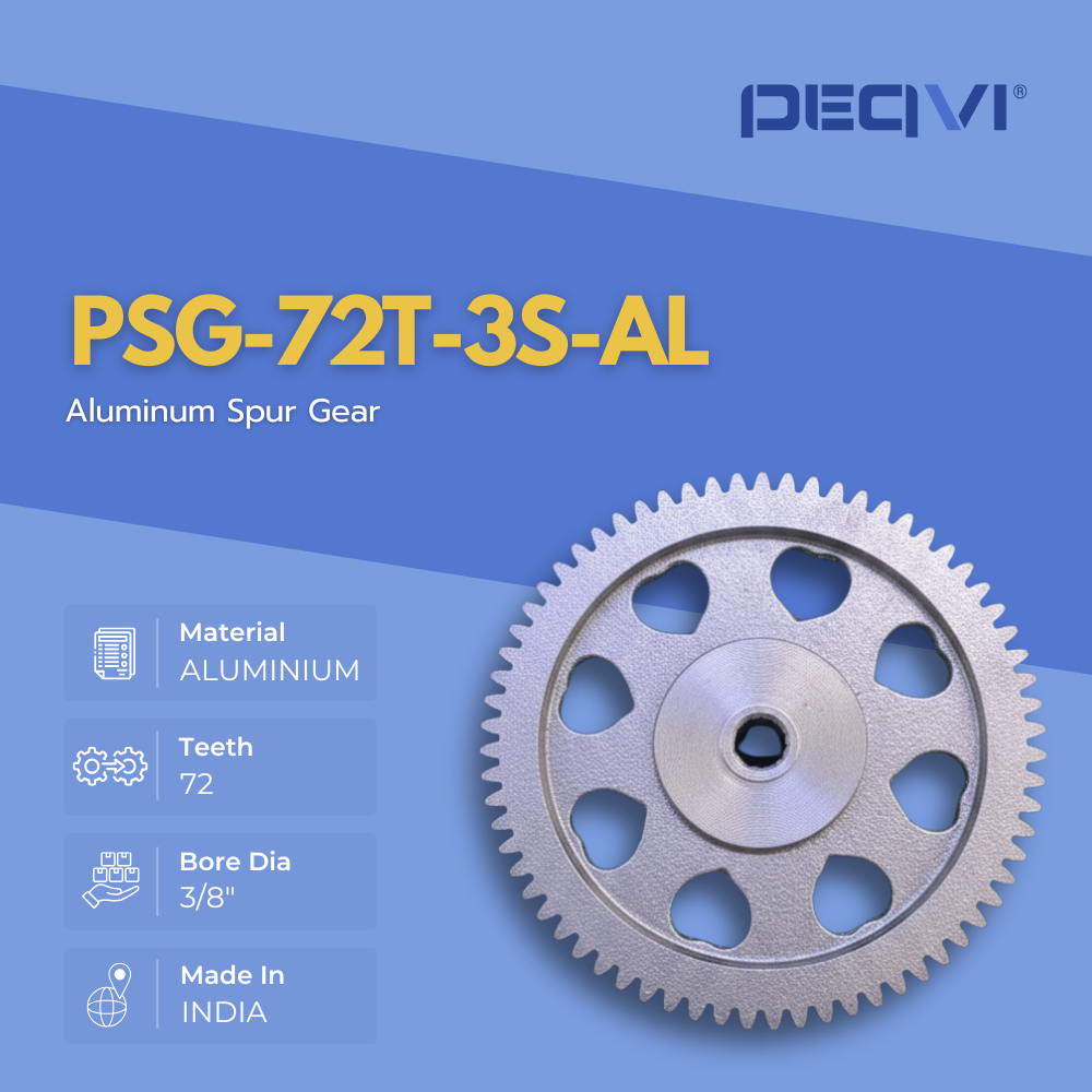 Durable PEQVI aluminium gear for machinery and automation