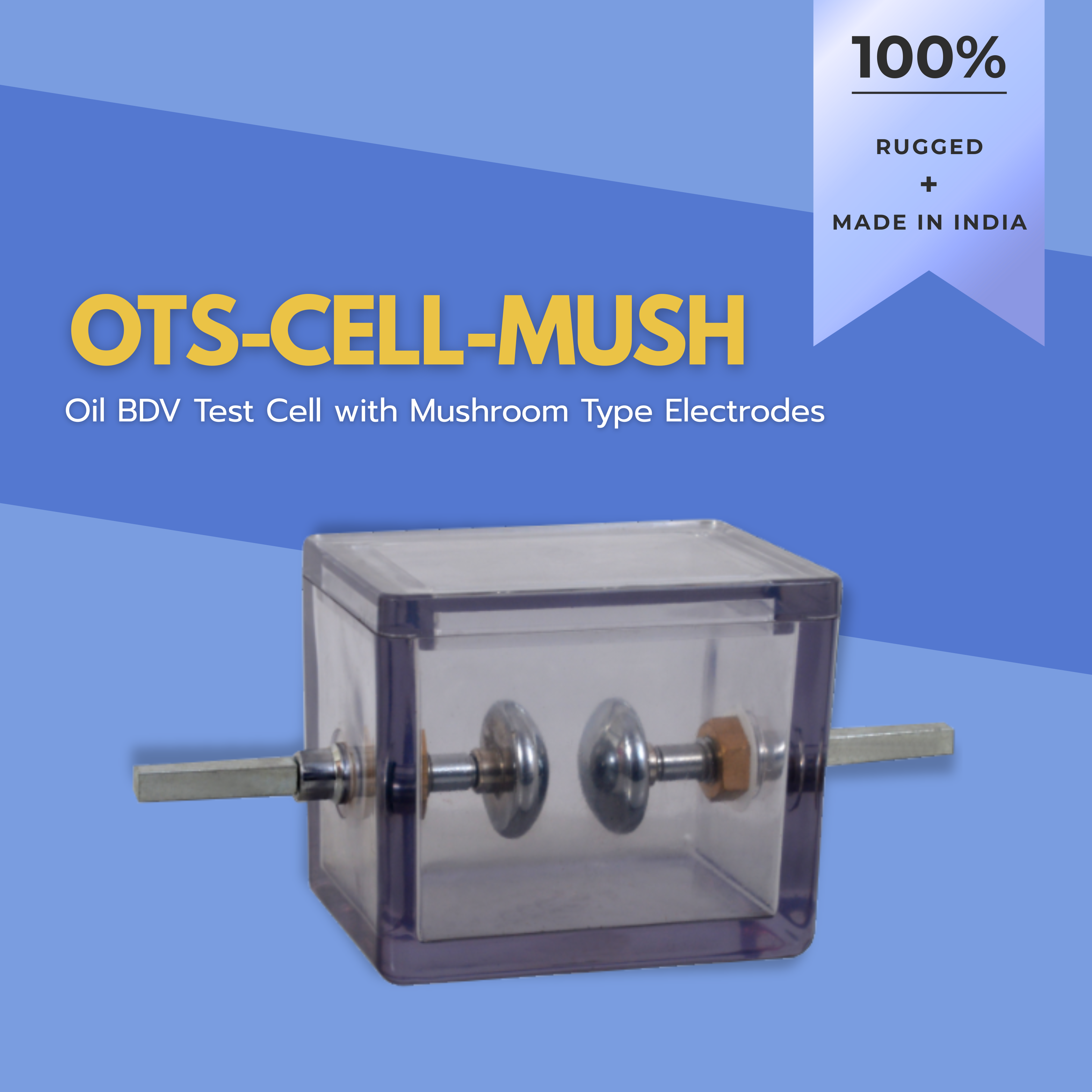 Oil BDV Test Cell with Mushroom Type Electrodes