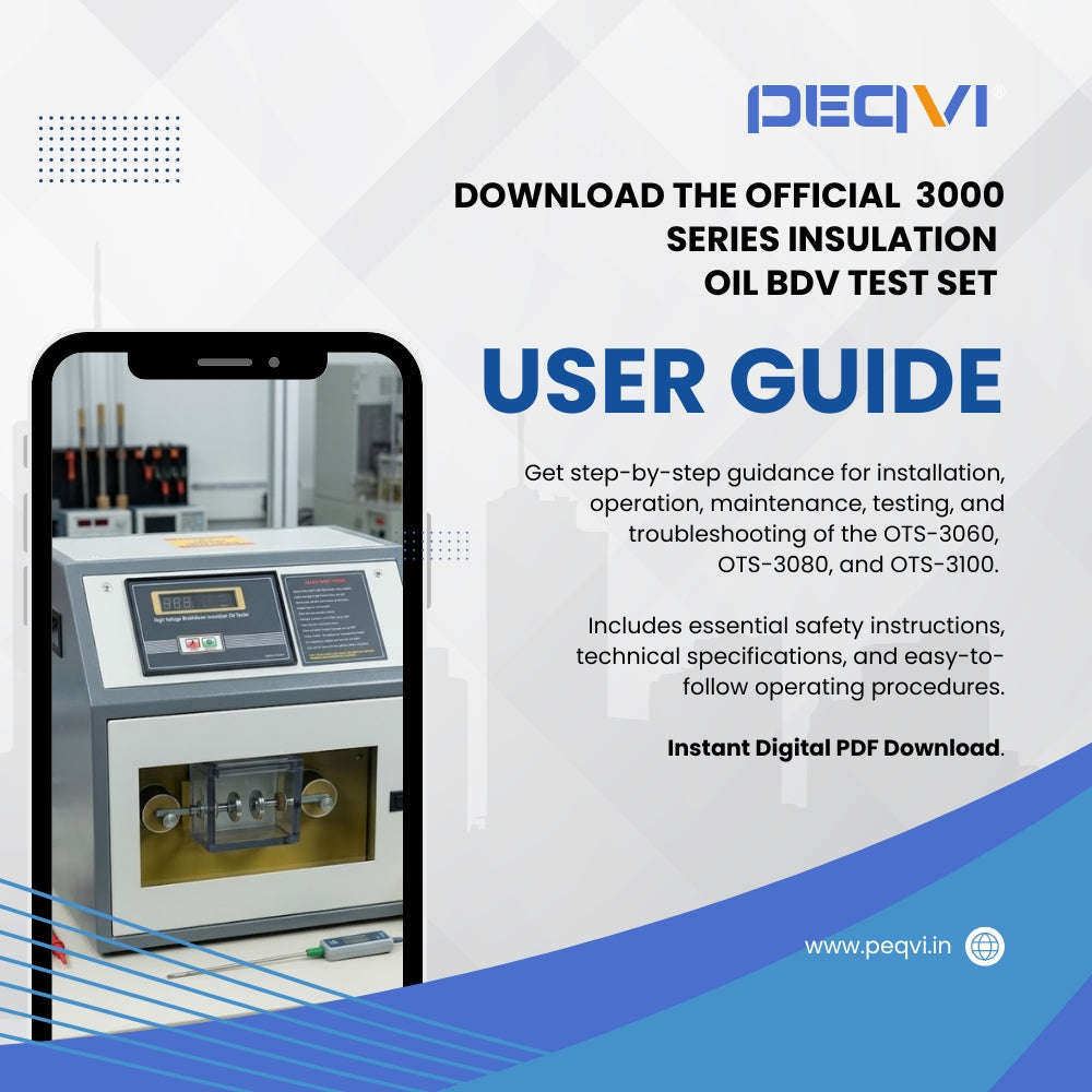PEQVI OTS-3100 High Voltage Breakdown Insulation Oil Tester for transformer dielectric strength testing