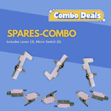 Spares combo with gears, micro switches, and levers suitable for a servo stabilizer ransformer of 5 kva